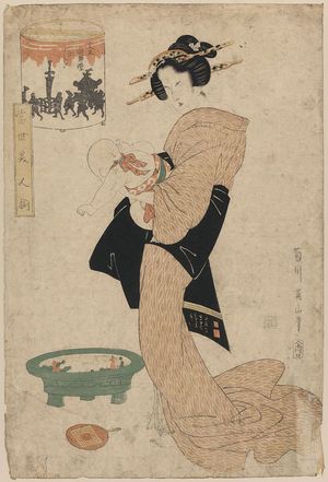 Kikugawa Eizan: View of the emperor's procession. - Library of Congress