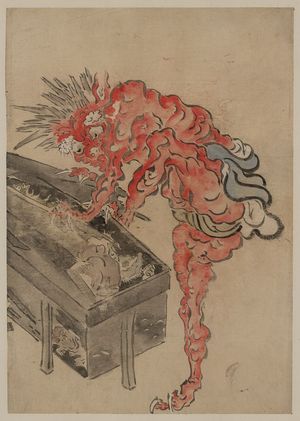 Unknown: [Demon, possibly Ibaraki, opening a box] - Library of Congress