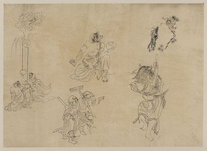 無款: [Vignettes of supernatural beings and mythical events possibly related to Japanese theater] - アメリカ議会図書館