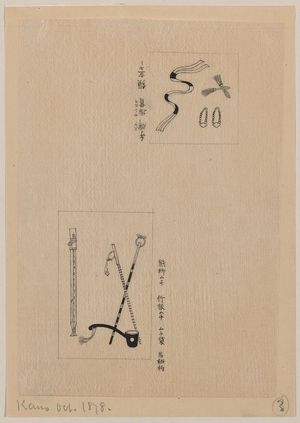 Unknown: [Two images (top): shash and attachments for uniforms; (bottom): batons or ceremonial staffs] - Library of Congress