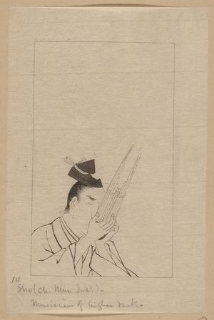 無款: Shō (Ch. mus. inst.) - musician of higher rank - アメリカ議会図書館