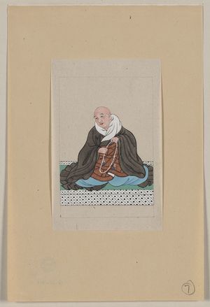 Unknown: [Religious figure, probably a monk, seated, facing slightly left, holding a loop of prayer beads] - Library of Congress