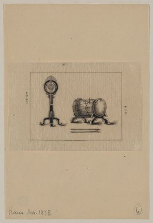 Unknown: [Japanese tsuri-daiko and taiko (drum)] - Library of Congress