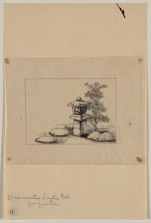 Unknown: Ornamental lantern post for garden - Library of Congress