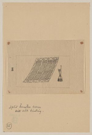 Unknown: Split bamboo screen with silk binding - Library of Congress