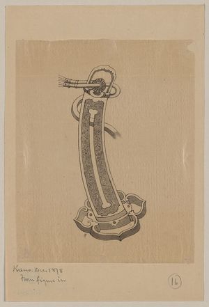 Unknown: [Unknown object with open-work base, ornamental shaft, and cord(?)] - Library of Congress