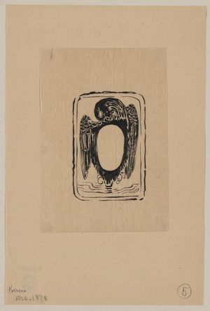 Unknown: [Bird crest or bookplate with opening for text or portrait] - Library of Congress