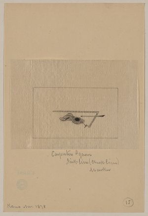 無款: Carpenter's square, ink-line (chalk line), marker - アメリカ議会図書館