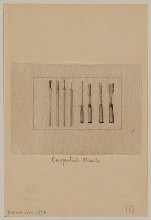 無款: Carpenter's chisels - アメリカ議会図書館