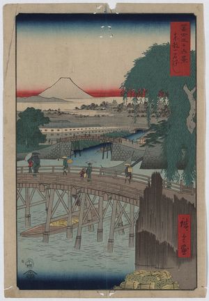 歌川広重: Ikkoku Bridge in the eastern capital. - アメリカ議会図書館