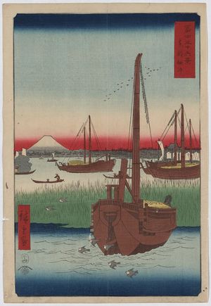 歌川広重: Offing of Tsukuda in the eastern capital. - アメリカ議会図書館