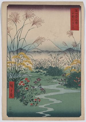 Utagawa Hiroshige: Otsuki fields in Kai Province. - Library of Congress
