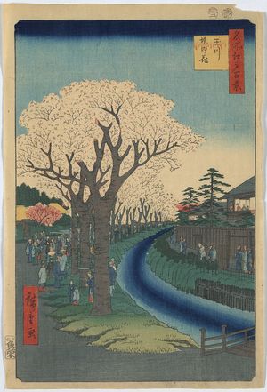 Utagawa Hiroshige: Blossoms on the Tama River embankment. - Library of Congress