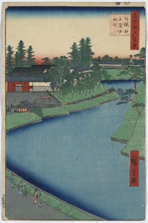 歌川広重: Benkei Moat from Soto-Sakurada to Kojimachi. - アメリカ議会図書館