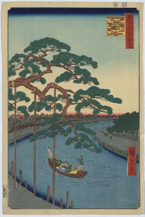 Utagawa Hiroshige: Five pines, Onagi Canal. - Library of Congress