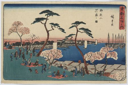 Utagawa Hiroshige: View of blossoms at Gotenyama. - Library of Congress