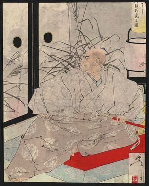 Japanese Print "Taira no Kiyomori" by Tsukioka Yoshitoshi, 月岡芳年 (Taiso Yoshitoshi)