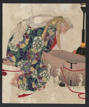 Tsukioka Yoshitoshi: Watanabe no Tsuna and the demon of Ibaraki. - Library of Congress