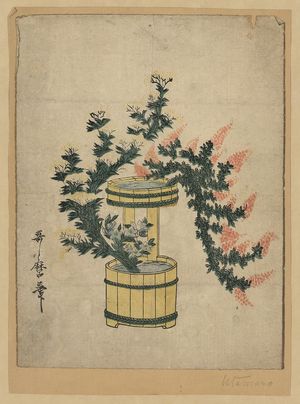Utamaro II: Potted autumn grasses and Rikka. - Library of Congress