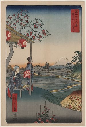 Utagawa Hiroshige: Fujimi Teahouse at Zoshigaya. - Library of Congress
