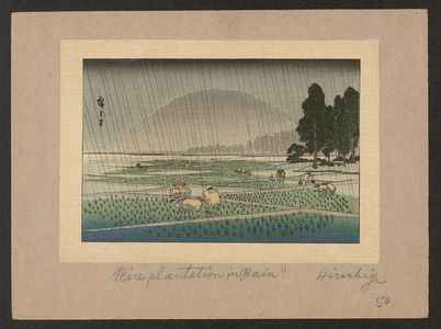 Utagawa Hiroshige: [Rice planting in rain]. - Library of Congress