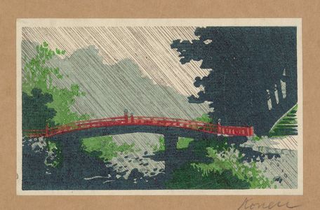 Uehara Konen: Rain over sacred bridge (shinkyō). - Library of Congress