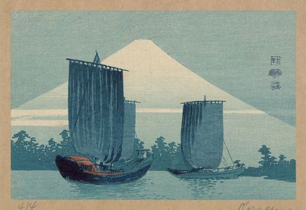 Uehara Konen: Sailboats and Mount Fuji. - アメリカ議会図書館
