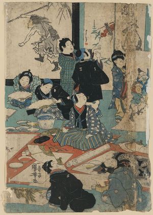 Utagawa Kuniyoshi: Children in a painting class. - Library of Congress
