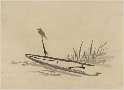 Unknown: Bird and boat among reeds. - Library of Congress