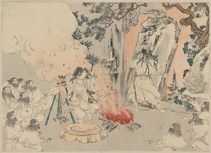 Unknown: Stone gate to Amaterasu's cave. - Library of Congress