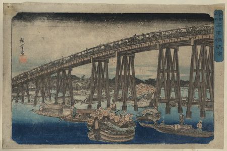 Utagawa Hiroshige: Cooling off at Ryōgoku Bridge. - Library of Congress