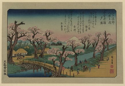 Utagawa Hiroshige: Evening glow at Koganei Bridge. - Library of Congress