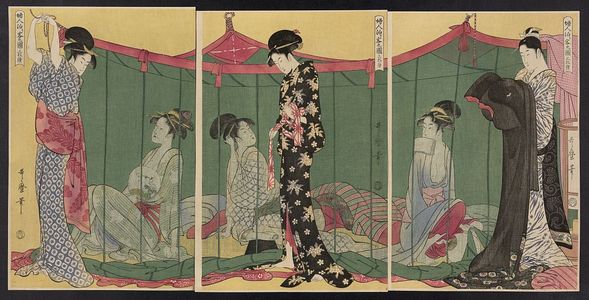 Kitagawa Utamaro: Woman with a visitor. - Library of Congress