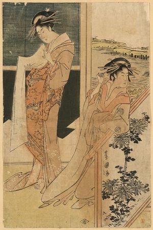 Utagawa Toyokuni I: Temporary brothel at San'ya. - Library of Congress