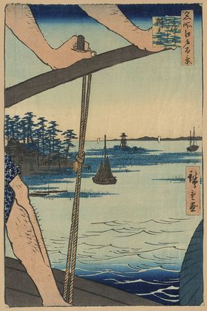 Utagawa Hiroshige: Haneda Ferry and Benten Shrine. - Library of Congress