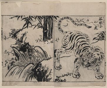 Tachibana Morikuni: [Tiger near a cataract] - アメリカ議会図書館