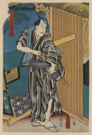 Utagawa Toyokuni I: An actor in the role of Ichimonjiya Saibei. - Library of Congress