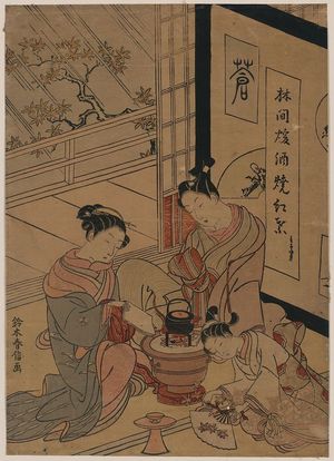 Suzuki Harunobu: Maple leaves. - Library of Congress