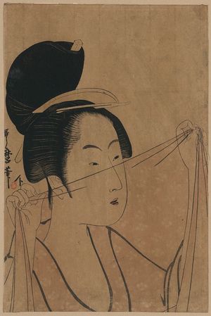 Kitagawa Utamaro: Sheer cloth. - Library of Congress