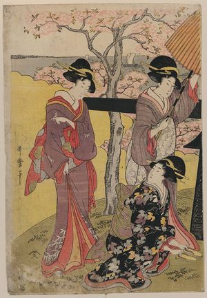 Kitagawa Utamaro: Cherry-viewing at Gotenyama. - Library of Congress