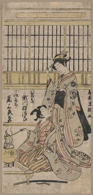 Torii: The actors Segawa Yūjirō and Onoe Tamizō. - アメリカ議会図書館