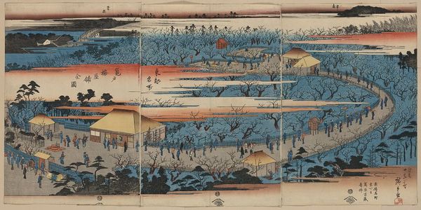 Utagawa Hiroshige: A complete view of the Plum Estate, Kameido. - Library of Congress
