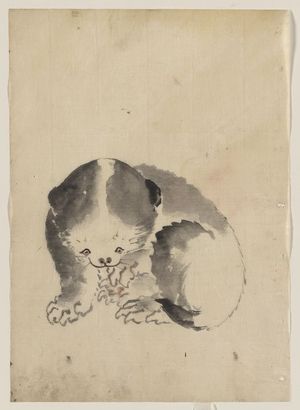 Katsushika Hokusai: [A cat cleaning its claws] - Library of Congress