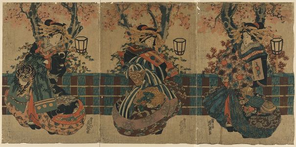 Keisai Eisen: Cherry blossoms at Nakanocho. - Library of Congress