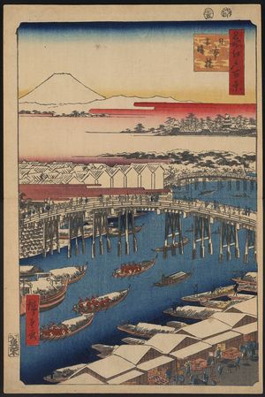 Utagawa Hiroshige: Nihon bridge, clearing after snowfall. - Library of Congress