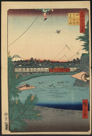 歌川広重: Hibiya and Soto-Sakurada from Yamashita-chō. - アメリカ議会図書館