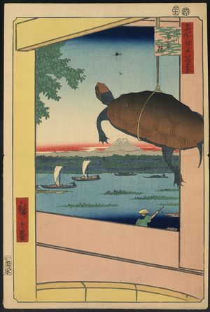 Utagawa Hiroshige: Mannen Bridge, Fukagawa. - Library of Congress