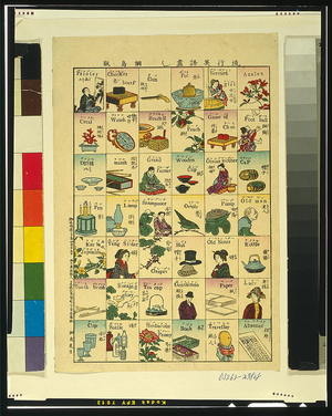 Japanese Print "Fashionable melange of English words." by Tsunajima