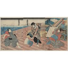Utagawa Kuniyoshi: Three actors in the roles of Hakata Kojorō, Kezori Kuemon, and Komatsu-ya Sōshichi. - Library of Congress