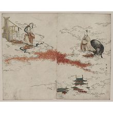 Katsukawa Shunʼei: Weaver maiden and the ox herder. - アメリカ議会図書館